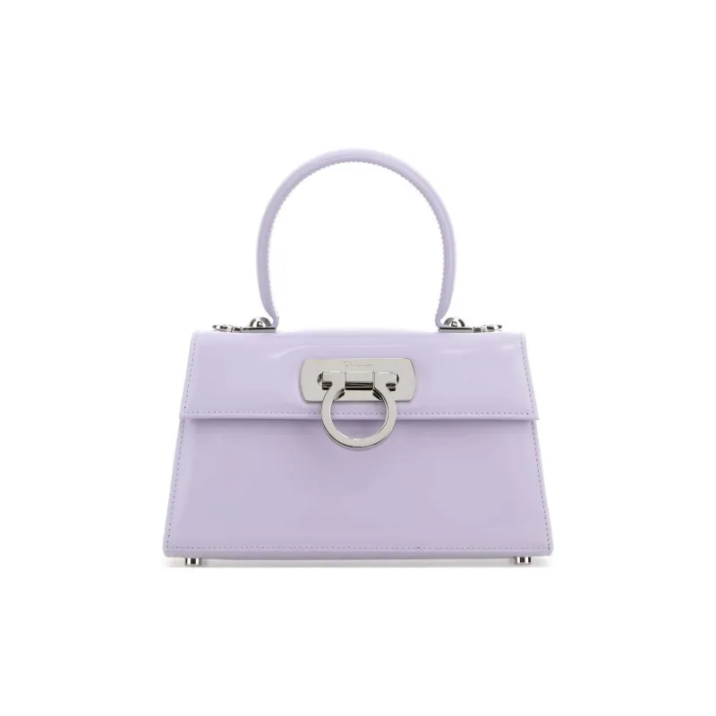 FERRAGAMO Calfskin Shoulder Bag, Crossbody Bag, Handbag Mini Women's Purple-0