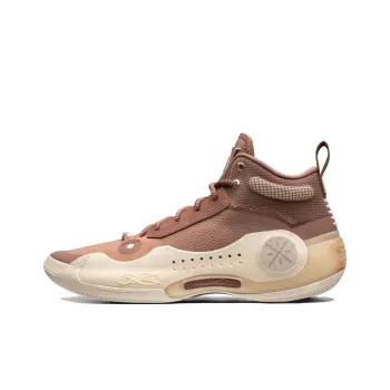 LiNing WOW 10 Hall Of Fame Cushioning Wear Resistant High Top Basketball Shoes Men's Red Brown