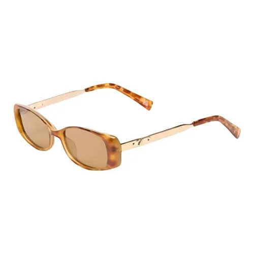 Le Specs Metal Irregular Shape Sunglasses Women's Orange