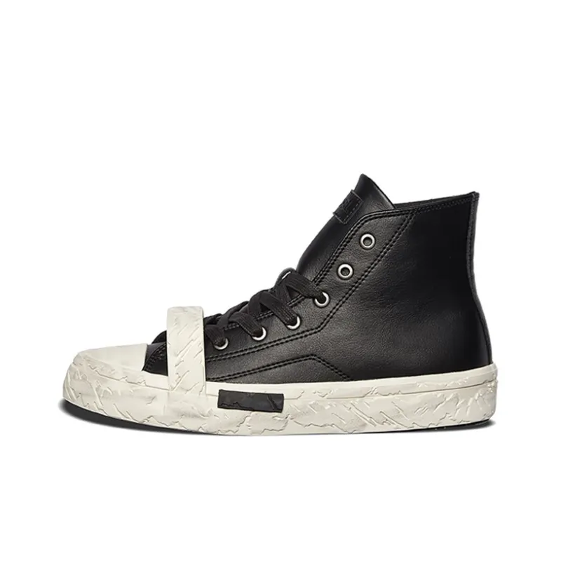 WCBL Skateboard Shoes Unisex High Top Deep Black-0