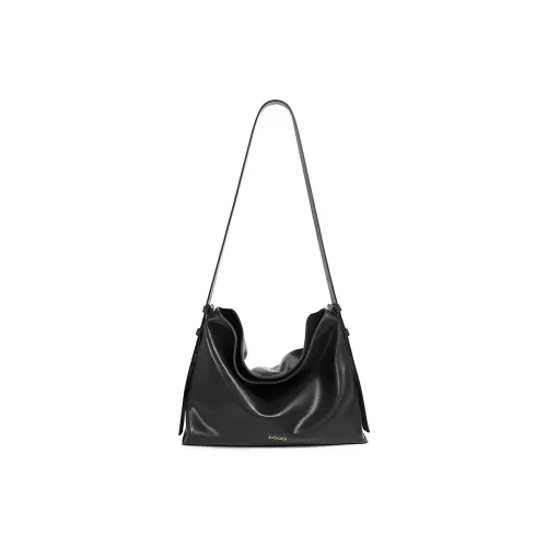 COOGI Cow Leather Shoulder Bag Crossbody Bag Women's Coffee/Black