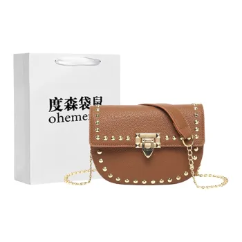 Dusen Kangaroo PU Shoulder Bag Regular Women's Brown/Khaki/Pink/Red/Black