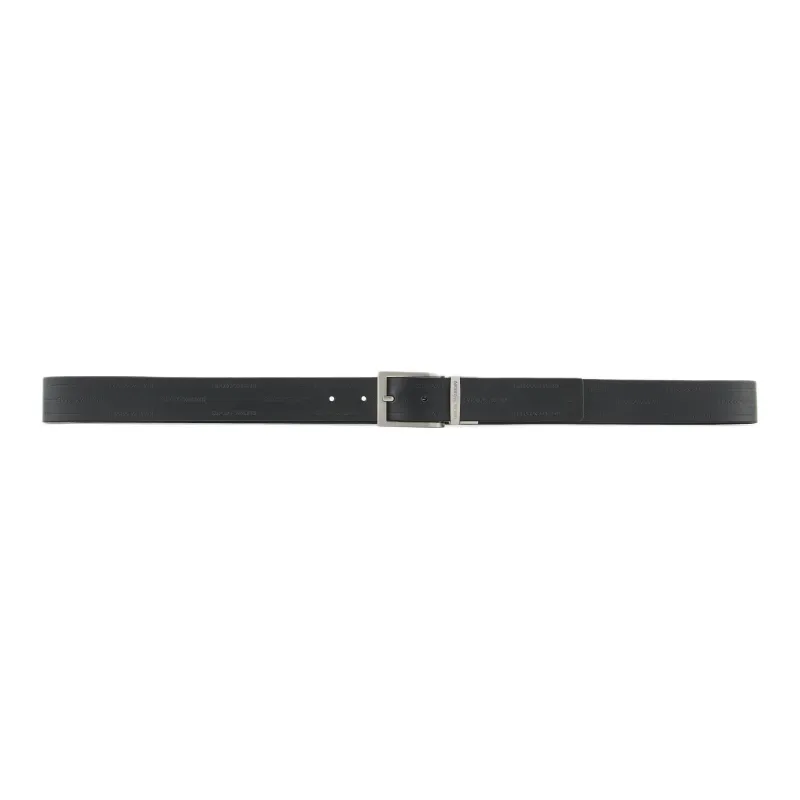 EMPORIO ARMANI Reversible Leather Belt With Embossed Logo-1