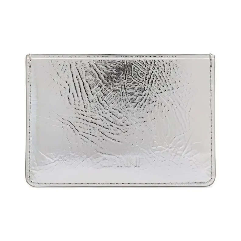 GANNI Bou Metallic Card Holder-1