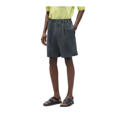 HERMES SS25 Casual Shorts Men's Storm Gray