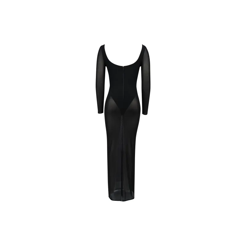 HOUSE OF CB Everly Long Sleeved Dress Women's BLACK/Black-1