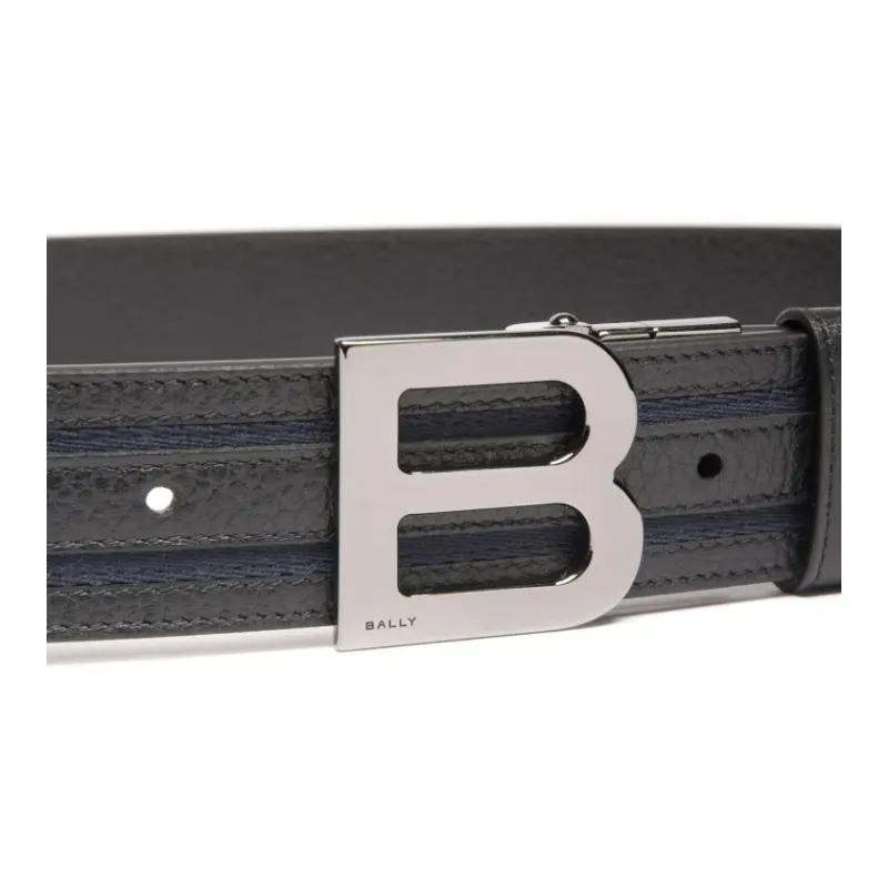 BALLY B logo Leather Belt-2