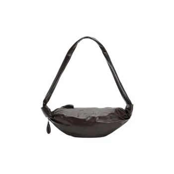 Lemaire Cow Leather Croissant Bag Crossbody Bag Shoulder Bag Small Size Women's Dark Chocolate