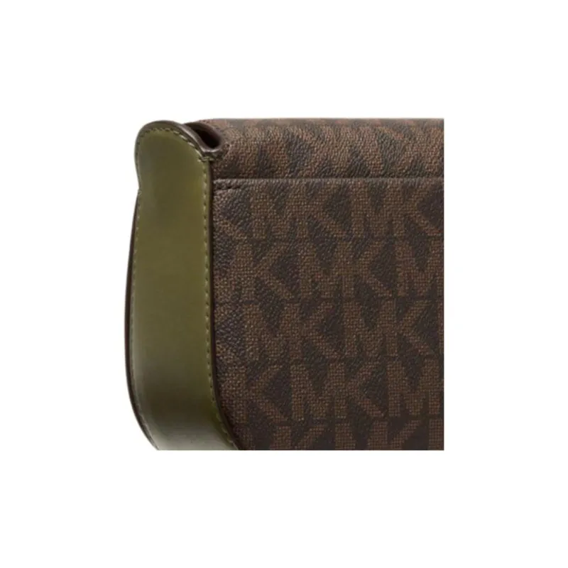 MICHAEL KORS Samira Leather Messenger Bag Shoulder Bag Crossbody Bag Small Size Women's Olive Green-3