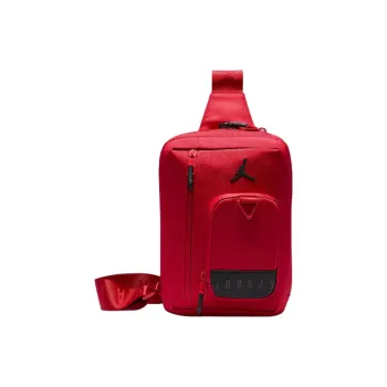 Jordan Polyester One Shoulder Crossbody Sling Bags Unisex Red