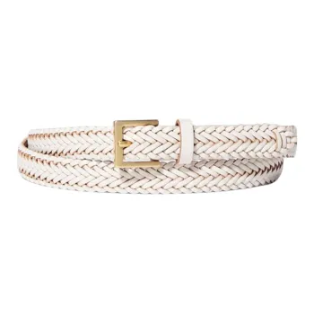 UNIQLO Cow Leather Belts Women's Ivory Width 2CM