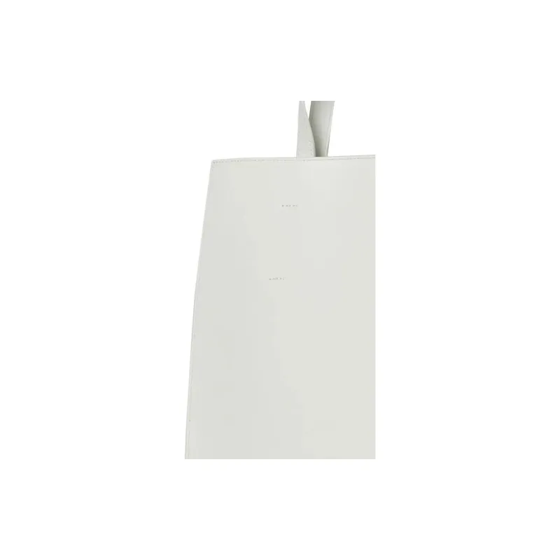 MSGM Calfskin Tote Bag Shopping Bag Shoulder Bag Handbag Women's White-4