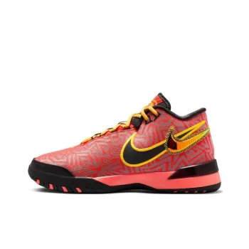 Nike Anti Slip Wear Resistant Mid Top Basketball Shoes Men's Red