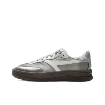 LiNing Green Rattan Anti Slip And Wear Resistant Coverage Low Top Skateboard Shoes Women's Gray Silver