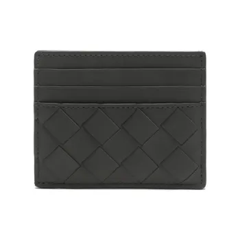 Bottega Veneta Cow Leather Card Holder Unisex Black