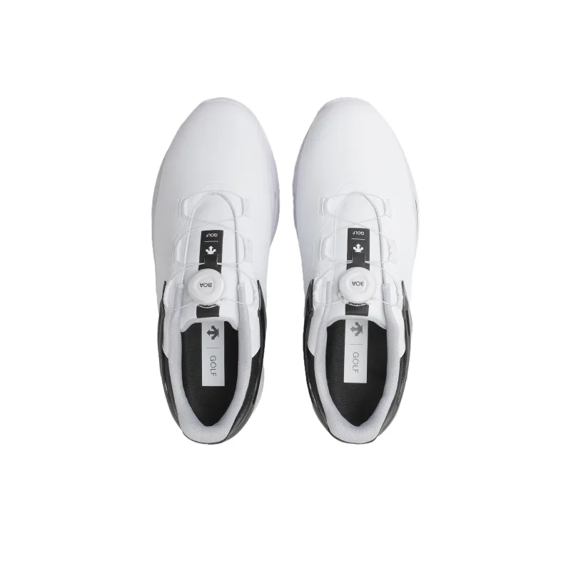 DESCENTE R90 Anti Slip Wear Resistant Low Top Golf Shoes Men's Black White-3