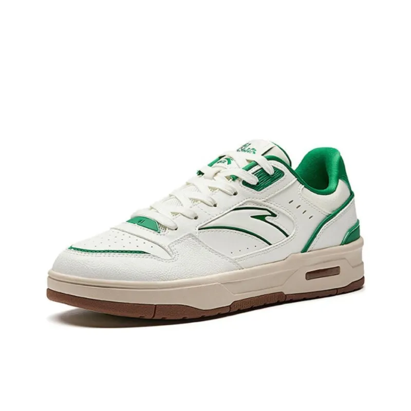 Anta Lieyan1.0 Anti-Slip And Wear-Resistant Coverage Low-Top Skateboard Shoes Men's White Green-1