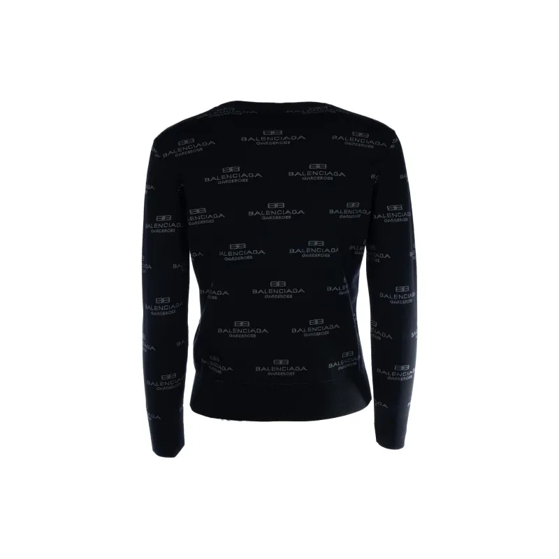 Balenciaga Logo Intarsia Knit Sweater-1