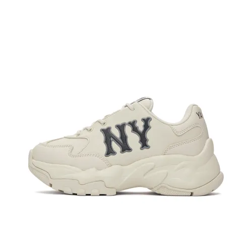 MLB Big Ball Chunky Anti Slip Wear Resistant Low Top Chunky Sneakers Unisex Ivory White