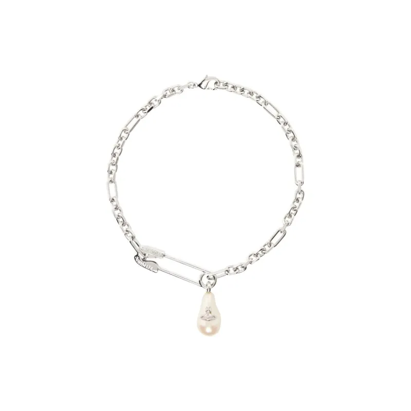 Vivienne Westwood Platinum Silver Necklaces Unisex Silver-2