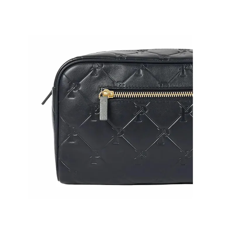 PALACE Leather Toiletry Bag Medium Size Unisex Midnight Blue-3