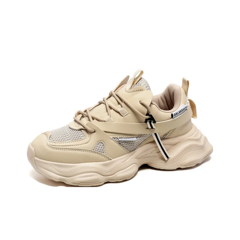 ZOIBBOE Cushioning Anti-Slip And Wear-Resistant Height Increasing Low-Top Chunky Sneakers Unisex-3