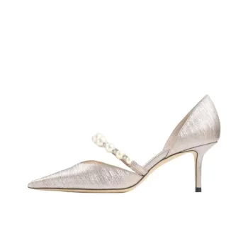 Jimmy Choo Aurelie Slim Heel High Heels 6.5cm Women's White