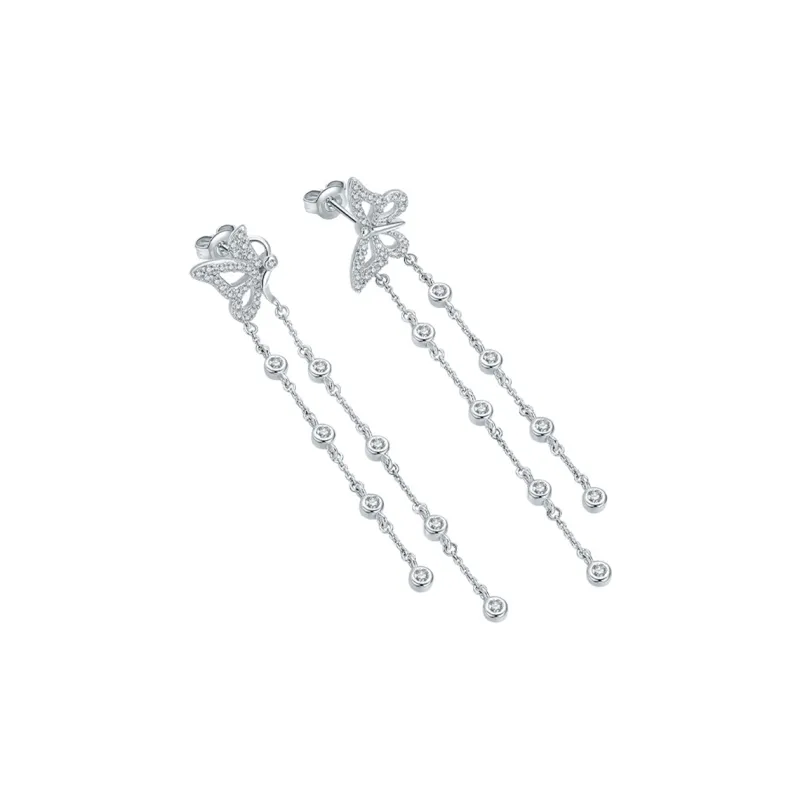 ZHOU LIU FU S925 Silver Drop Earrings Women's-2