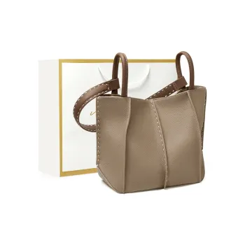 Narandu Cow Leather Shoulder Bags Handbags Regular Women's Midnight Black/Elephant Gray/Dark Green