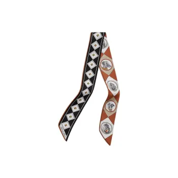HERMES Silk Silk Scarves Women's Caramel