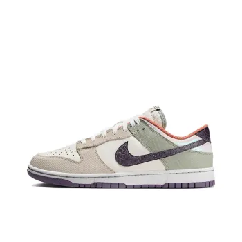 Nike Dunk Anti Slip Wear Resistant Low Top Skateboard Shoes Men's White Green Purple