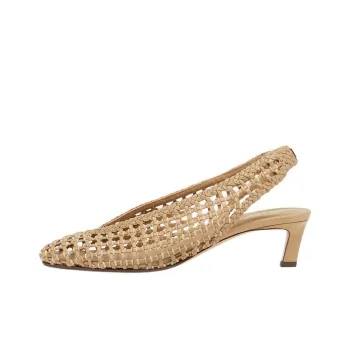 FENDI Low Heel Slingbacks Woven Pumps