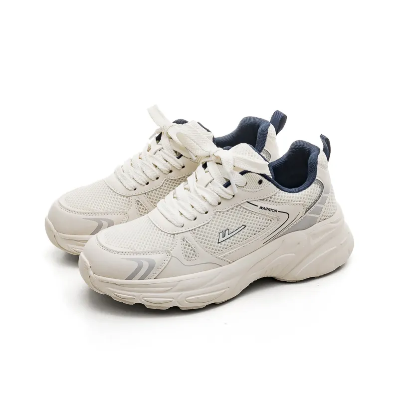 WARRIOR Running Shoes Women's Low Top Beige/Blue-2