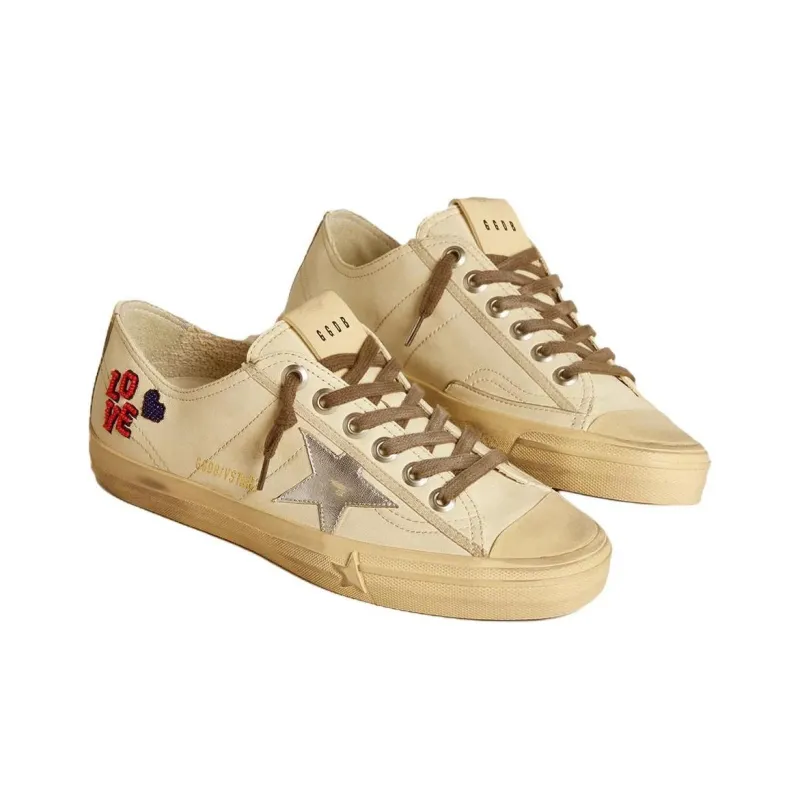 Golden Goose V Star Low Top Skateboard Shoes Women's Brown-2