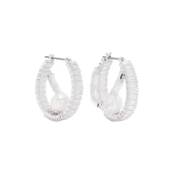 Swarovski X Ariana Grande Pearl Hoop Earings