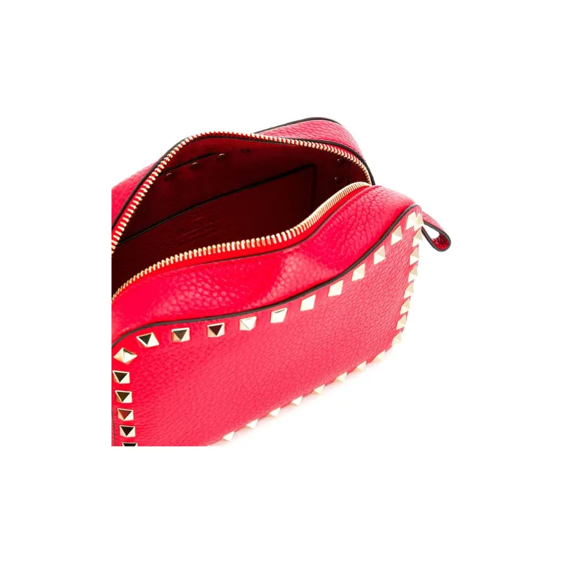 Valentino Cow Leather Crossbody Bag Regular Women's Red-2