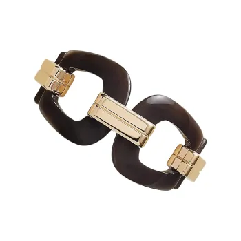 HERMES Metal Keratin Bracelets Women's Brown