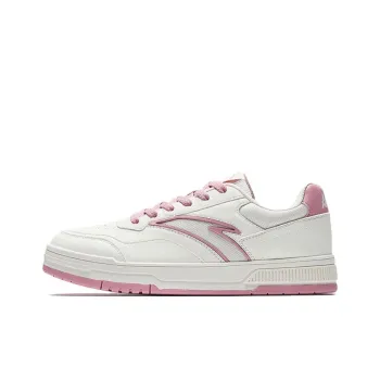 Anta BaiChuan Slip Resistant Lightweight Height Increasing Low Top Skateboard Shoes Women's White Pink
