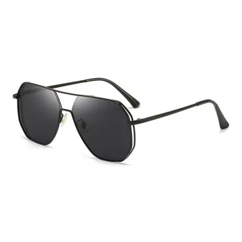 VINEY TR/Memory Plastic Metal Oval Sunglasses Unisex