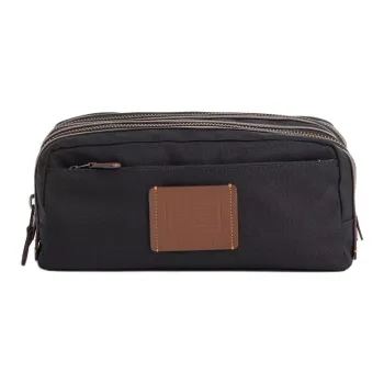COACH Fabric Toiletry Bag Medium Size Unisex Black
