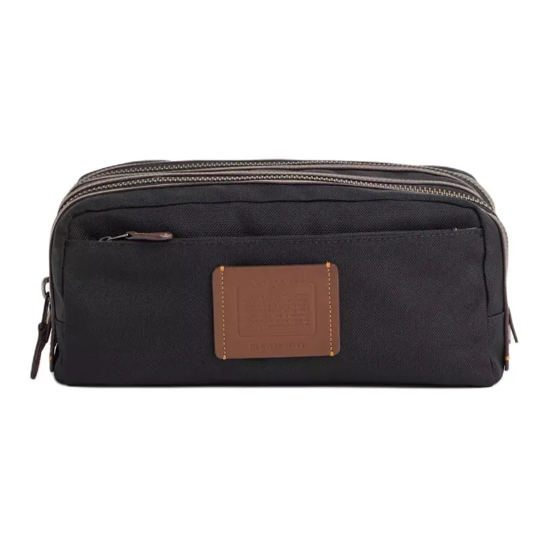 COACH Fabric Toiletry Bag Medium Size Unisex Black-0