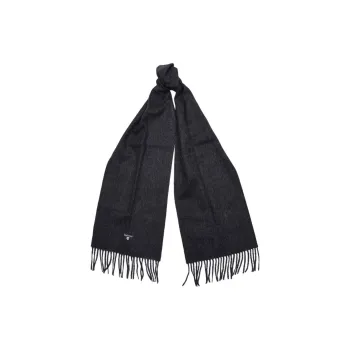 BARBOUR Lambswool Knit Scarves Unisex Black