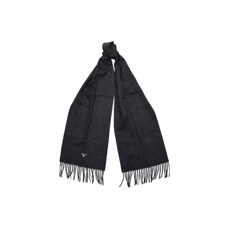 BARBOUR Lambswool Knit Scarves Unisex Black-0