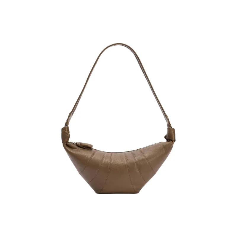 Lemaire Cow Leather Croissant Bag, Crossbody Bag, Shoulder Bag Medium Size Women's Khaki-0
