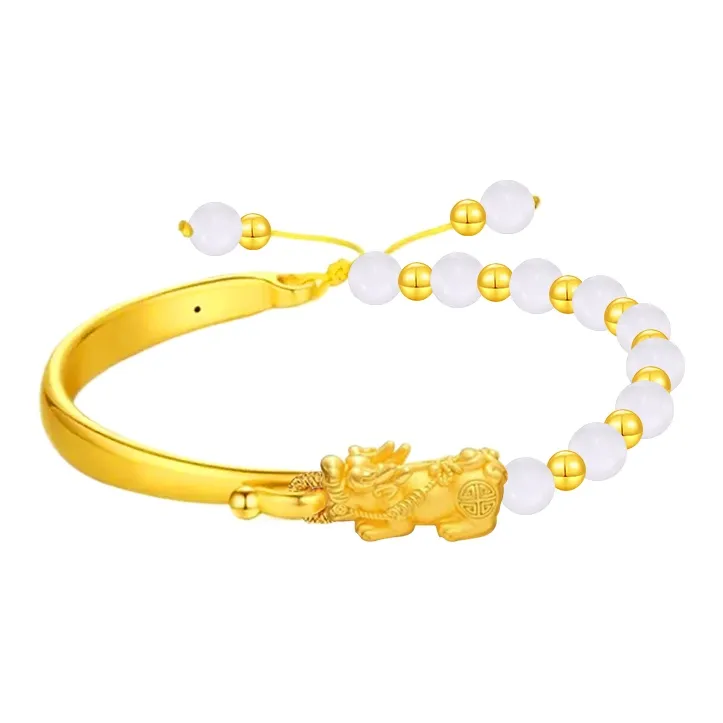 ZHONGYINYIJIN Gold Bracelet Unisex-4