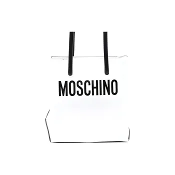 MOSCHINO Leather Clutches Shoulder Bags Mini Women's White