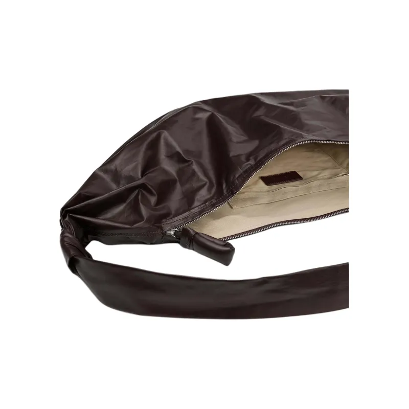 Lemaire Croissant Series Cow Leather Croissant Bag Crossbody Bag Shoulder Bag Large Size Women's Dark Chocolate-2