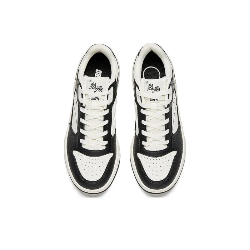 Anta Lieyan1.0 Anti-Slip And Wear-Resistant Coverage Low-Top Skateboard Shoes Men's White Black-2