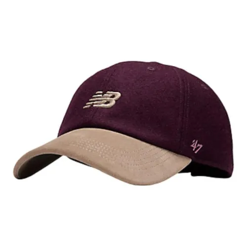 New Balance Wool Suede Wool Cotton Leather Baseball Caps Men's Sea Almond Color