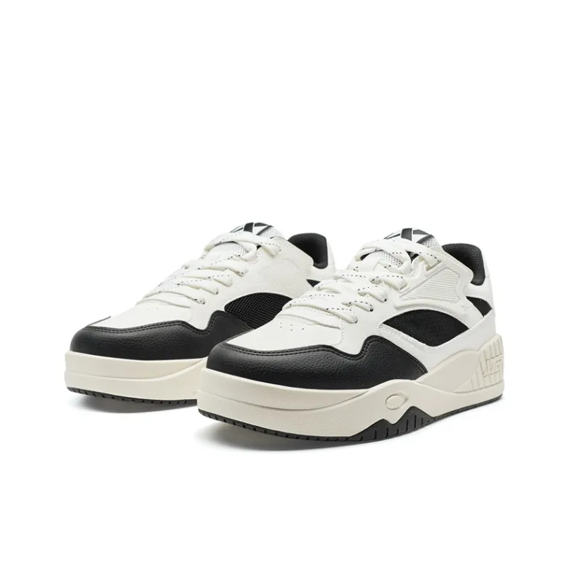 XTEP Air Force 1 Anti-Slip And Wear-Resistant Coverage Low-Top Skateboard Shoes Men's White Black-2